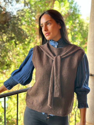 Chaleco lazo chocolate